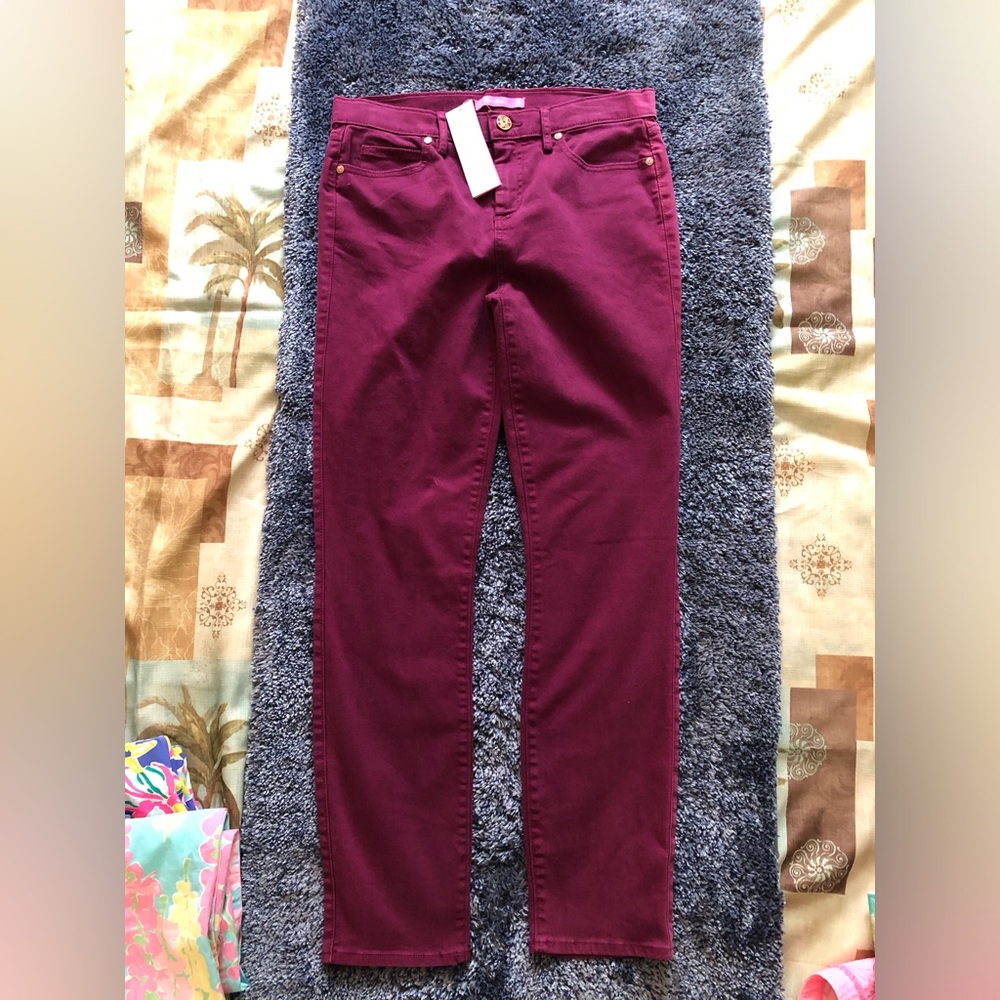 Lilly Pulitzer Women's Burgundy Jeans